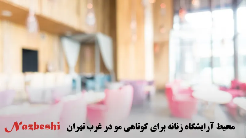  محیط آرایشگاه زنانه برای کوتاهی مو در غرب تهران
